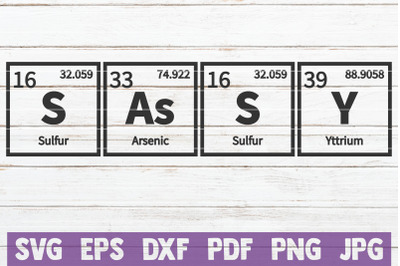 Sassy Periodic Table SVG Cut File