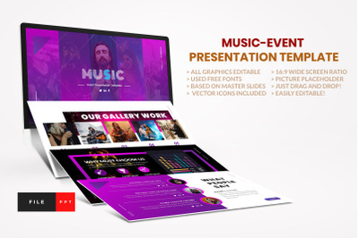 Music - Event PowerPoint Template