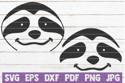 Sloth Face SVG Cut Files