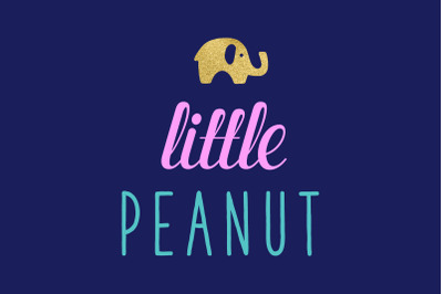 Little Peanut Elephant SVG