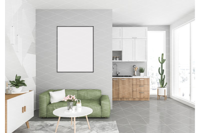 Interior scene - artwork background - interior mockup