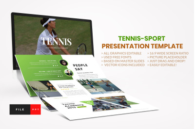 Tennis - Sport Powerpoint Template