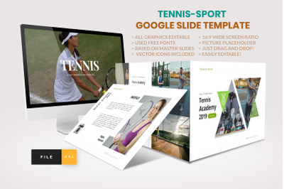 Tennis - Sport Google Slide  Template