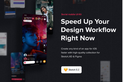 Jazam - Social mobile app UI Kit