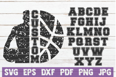 Basketball Custom Frame SVG Cut File