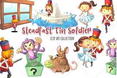 Steadfast Tin Soldier Story Book Clip Art