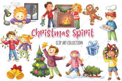 Christmas Spirit Clip Art Collection