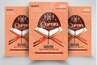 Quran Study Islamic Flyer Template