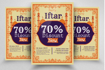 Restaurant Iftar Discount Offer Flyer