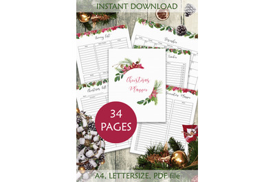 Christmas printable planner PDF