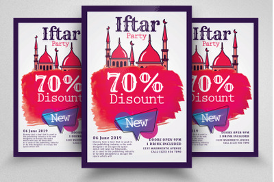 Restaurant Ramadan Iftar Discount Flyer