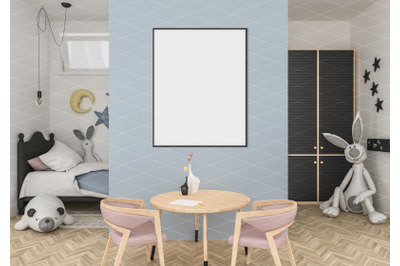 Interior scene - artwork background - frame mockup