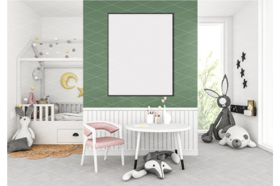 Interior scene - artwork background - frame mockup