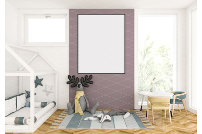 Interior scene - artwork background - frame mockup