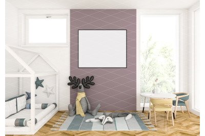 Interior scene - artwork background - frame mockup