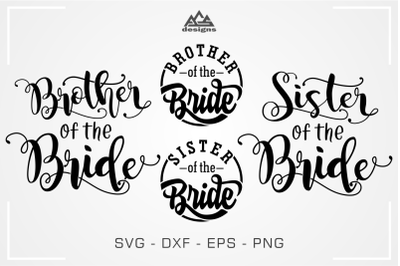Brother - Sister of The Bride Svg Design