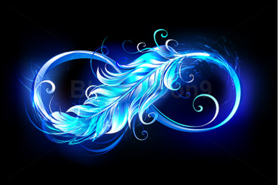 Fiery Symbol of Infinity with Feather