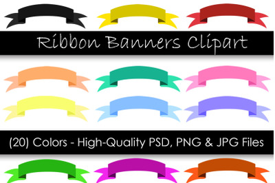 Ribbon Banner Clipart - Digital Clipart Banners