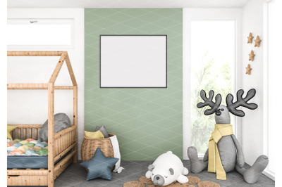 Interior scene - artwork background - frame mockup