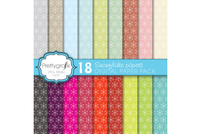 Christmas Snowflakes papers