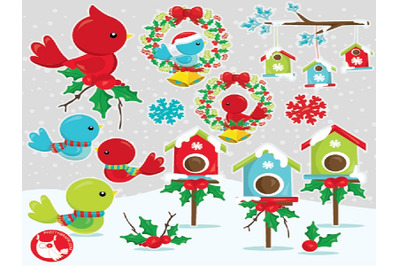 Christmas Bird Cliparts