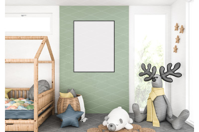 Interior scene - artwork background - frame mockup