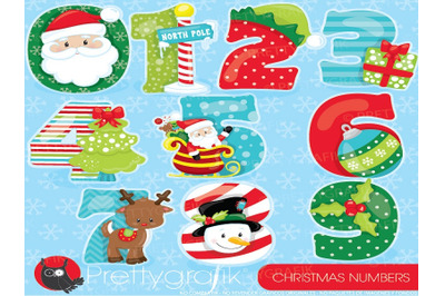 Christmas Numbers clipart