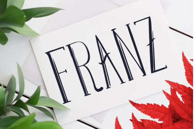 Franz: A Tall and Pointy Font