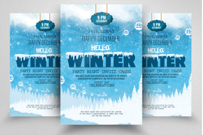 Happy Winter December Flyer/Poster