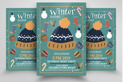 Winter Arrival Celebration Flyer Template