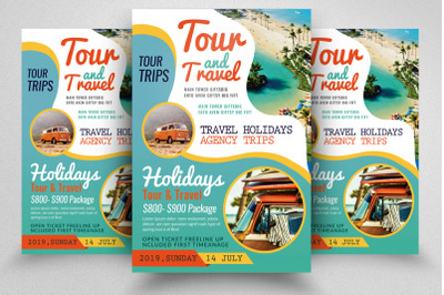 Tours and Travel Flyer Template