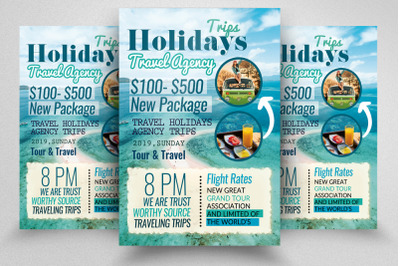 A4 Tour Travel &amp; Holidays Flyer