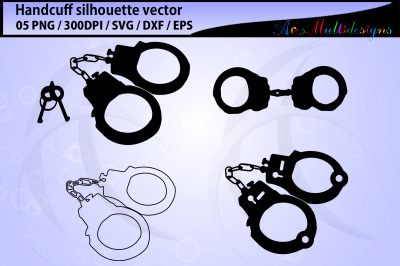Handcuff silhouette svg / handcuff clipart / handcuff svg