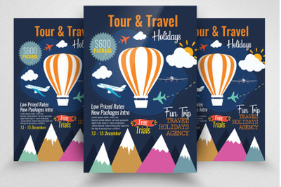 Tour &amp; Traveling Agency Flyer Template