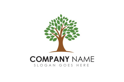 Green Tree Logo Design Template