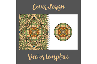 Cover design with colored tribal pattern