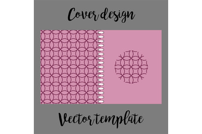 Cover design with pink japanese pattern