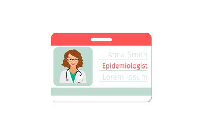 Epidemiologist medical specialist badge