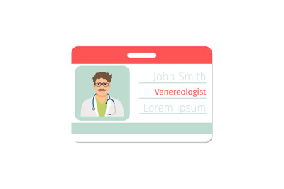 Venereologist medical specialist badge template