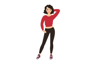 Sexy girl isolated illustration