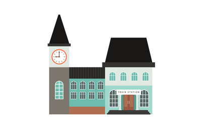 Train station building icon