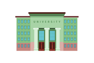 University green color building icon