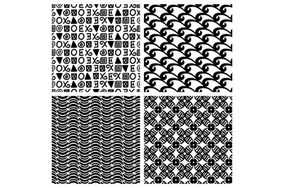 Traditional print fashion seamless patterns