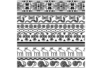 Tribal mexican seamless pattern