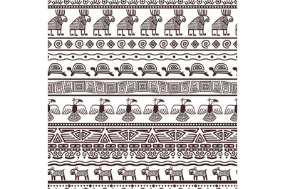 Ethnic aztecs or peruvian pattern template