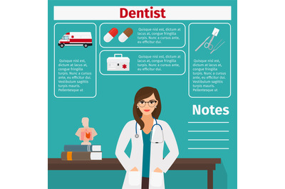 Dentist and medical equipment icons