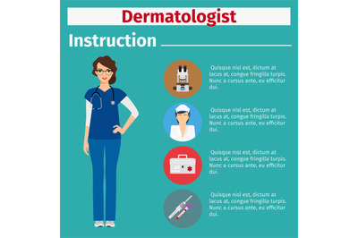 Medical equipment instruction for dermatologist