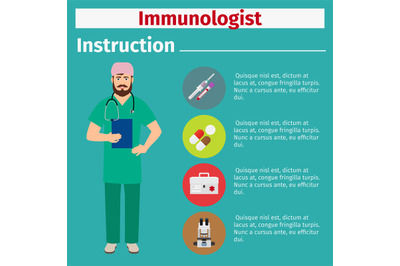 Medical equipment instruction for immunologist