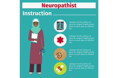 Medical equipment instruction for neuropathist