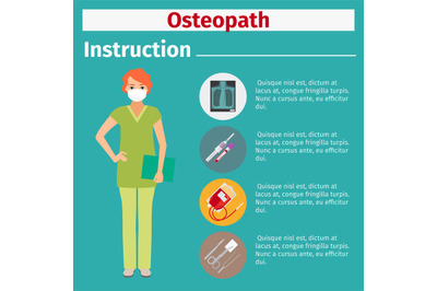 Medical equipment instruction for osteopath